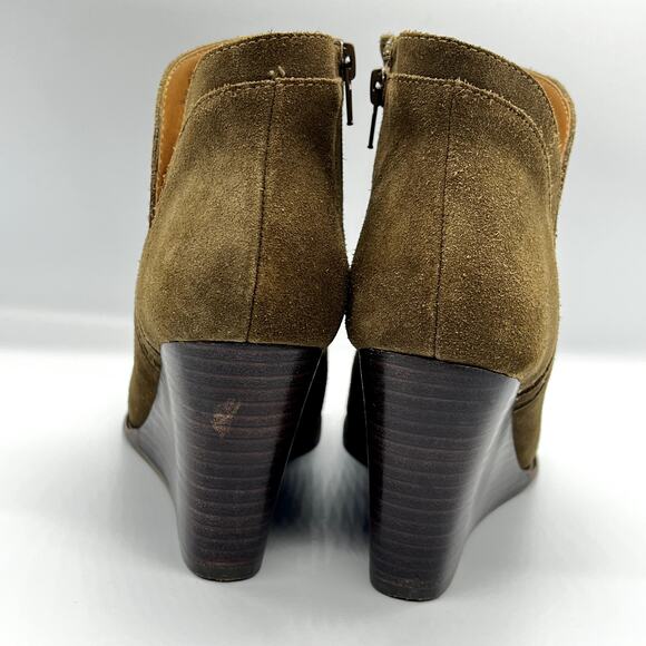 Lucky Brand Ankle Bootie Suede Yimina Green Size 8.5 - Picture 5 of 7